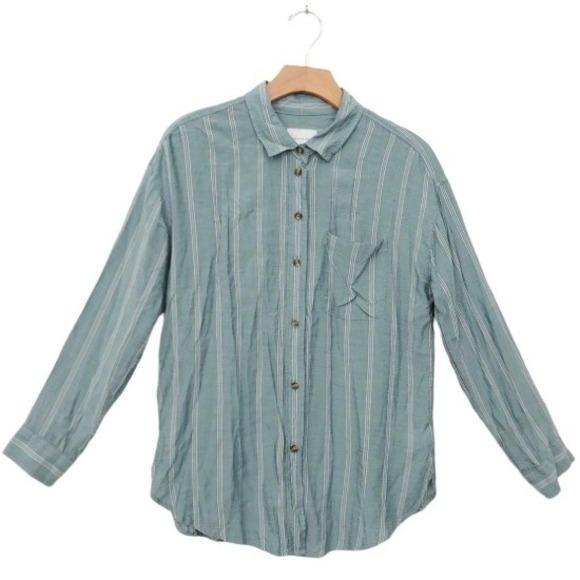 American Eagle By Payless Tops - American Eagle Green Button Down Long‎ Sleeve Women L
